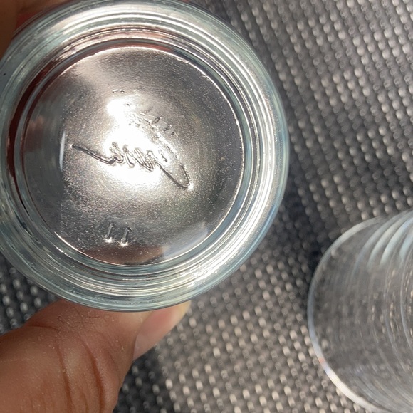 Crista Vtg side ribbed 6 juice drinking glasses - Picture 7 of 8